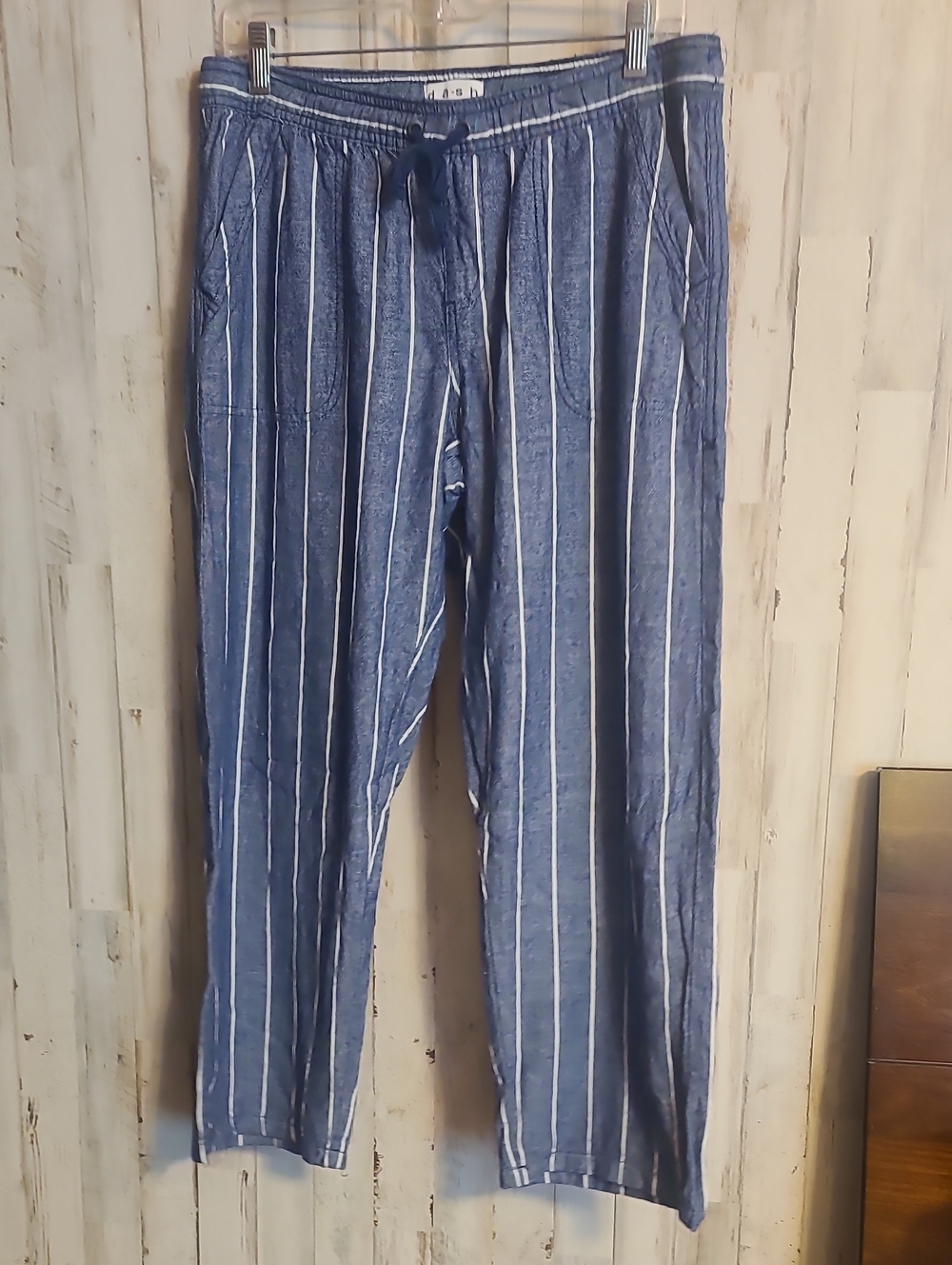 DASH  Blue Stripe Drawstring Pants